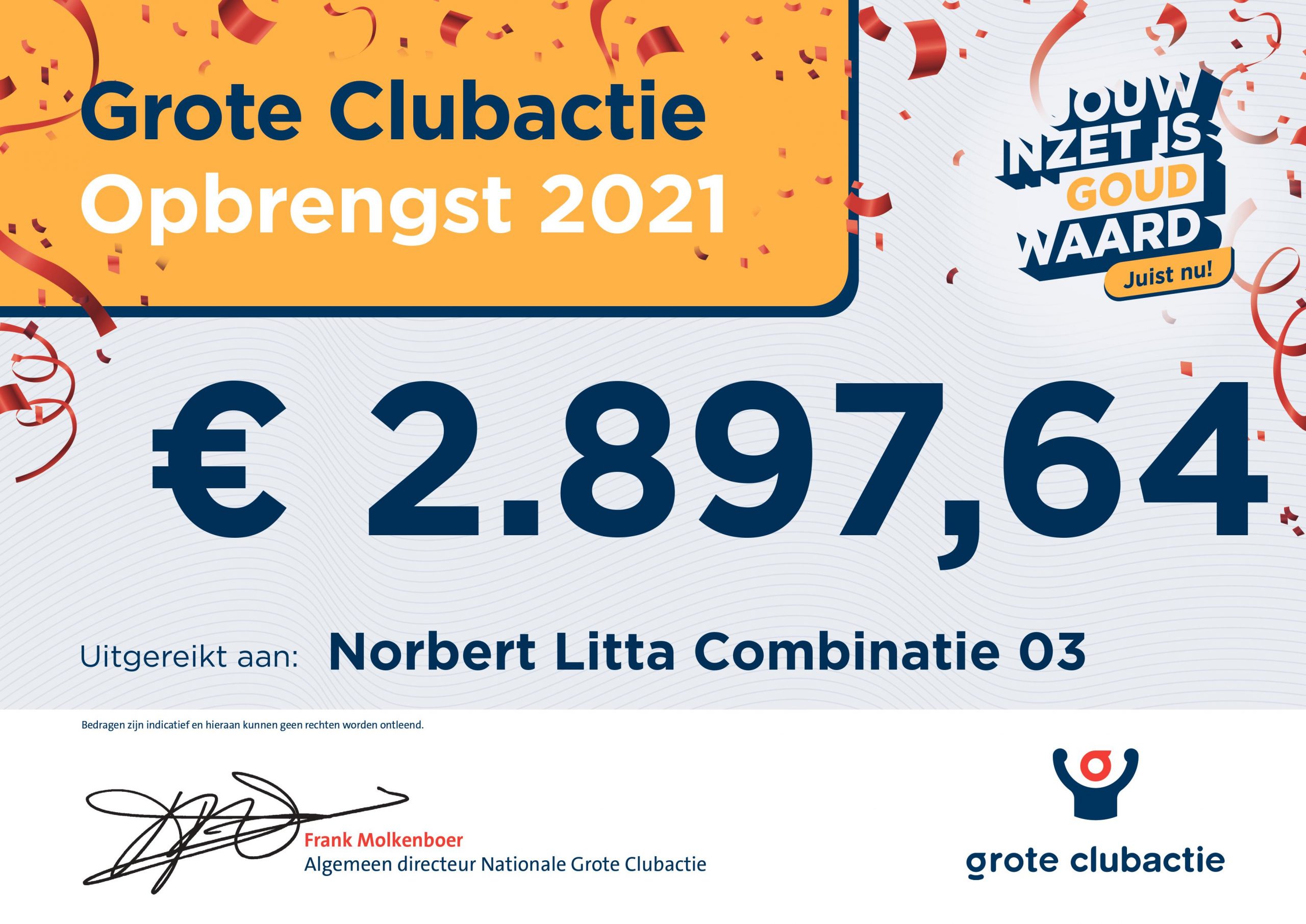 Succesvolle grote clubactie!